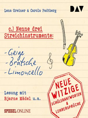 cover image of "Nenne drei Streichinstrumente